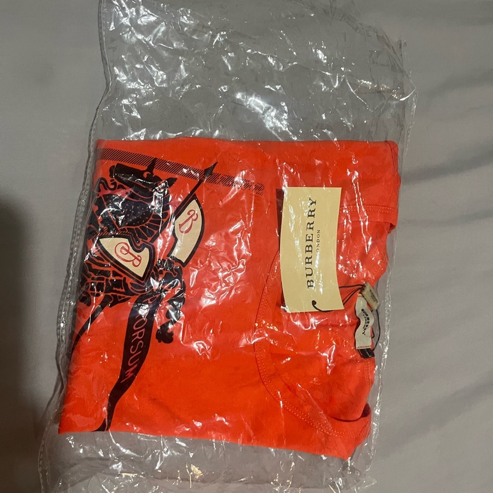 Burberry Vibrant Red Graphic Tee